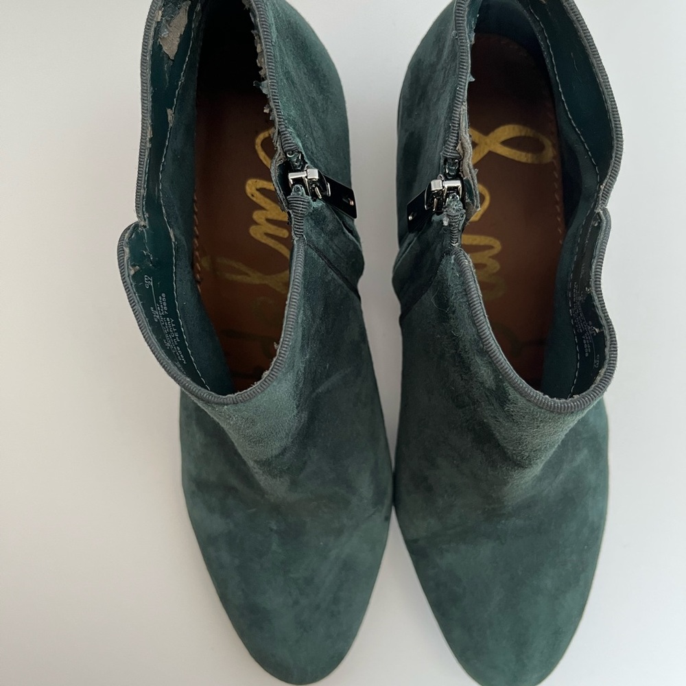 Sam Edelman Deep Emerald suede boots- size 10 - Picture 4 of 5